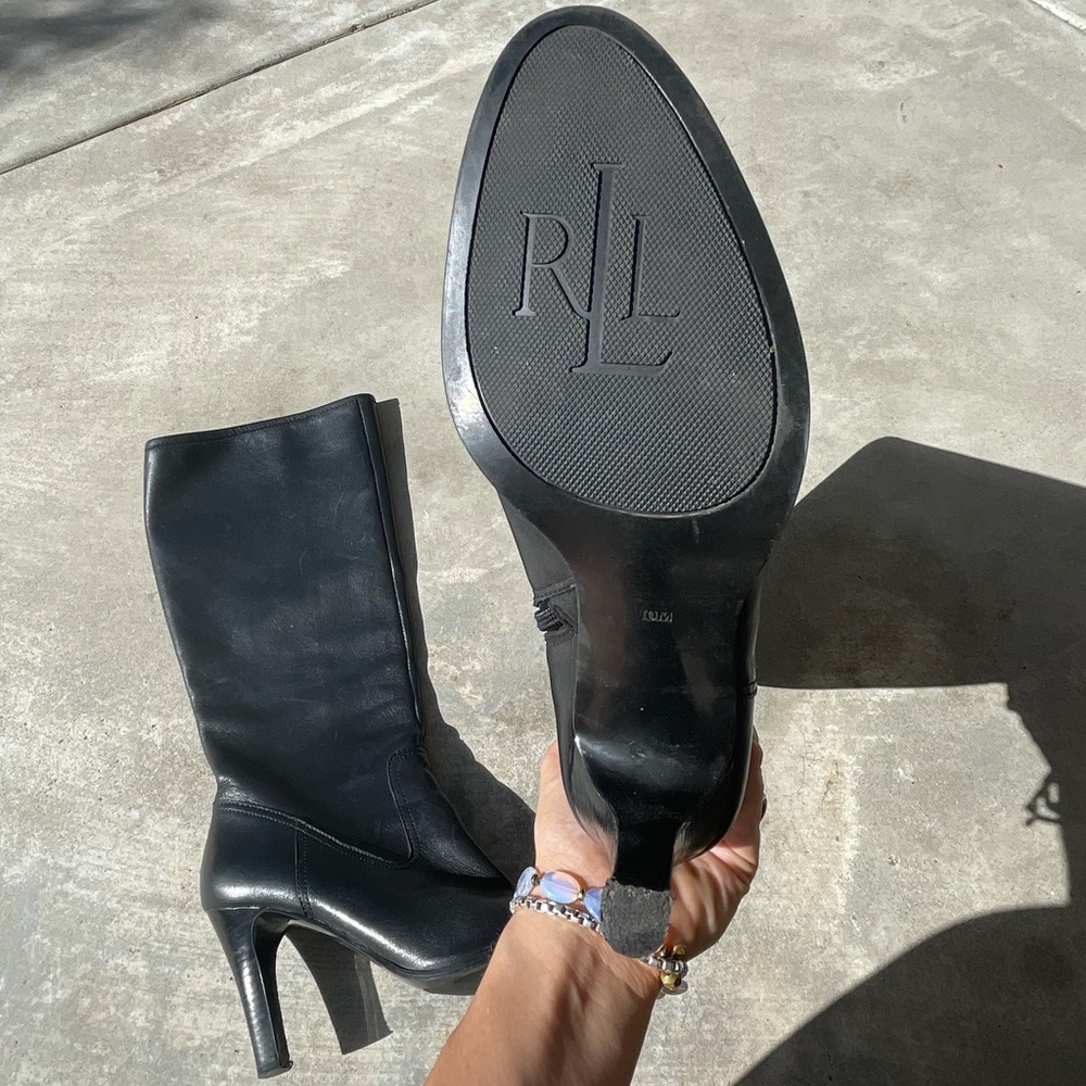 LRL Bryce Black Leather Boots